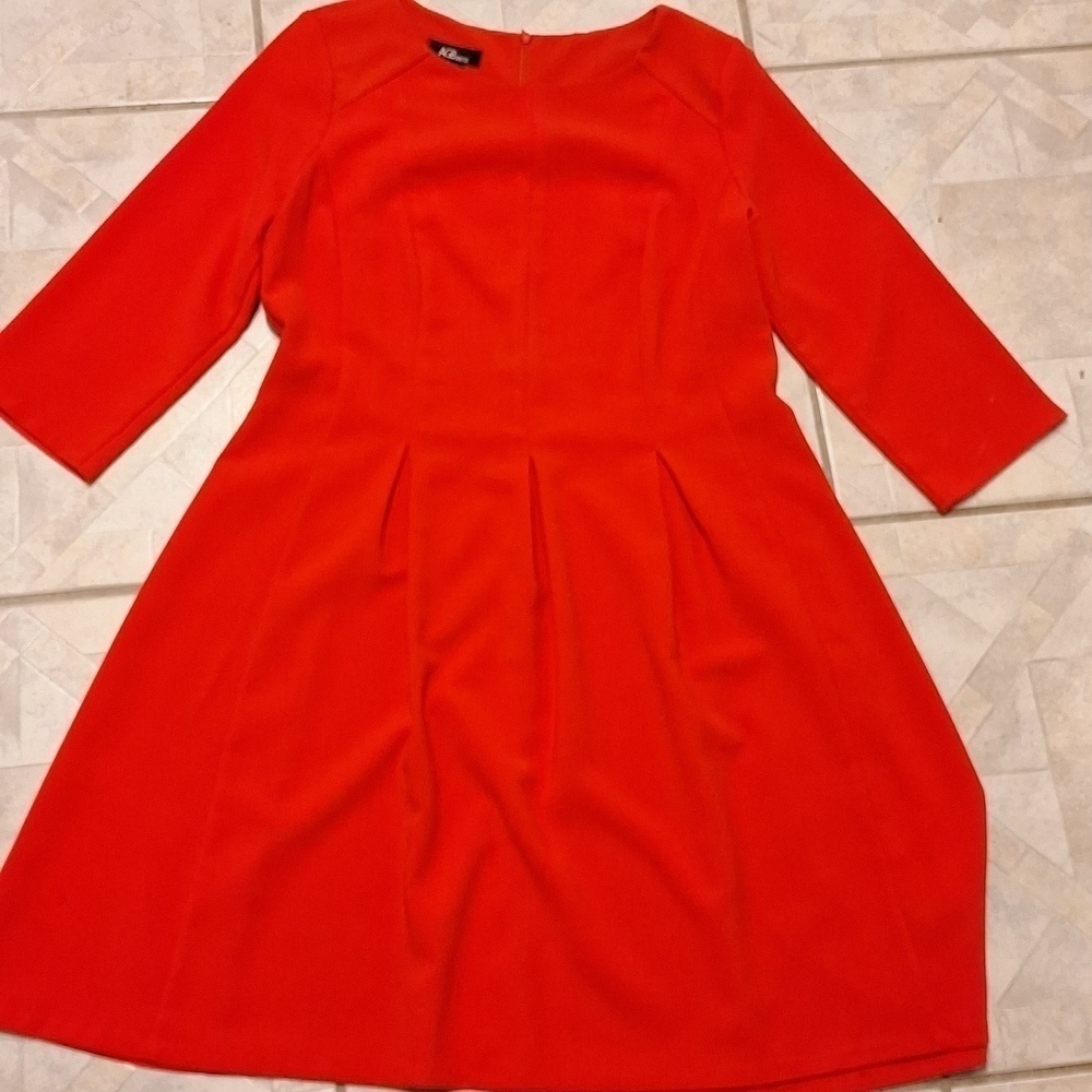 Y womens AGB solid red short sleeve stretch dress size 16